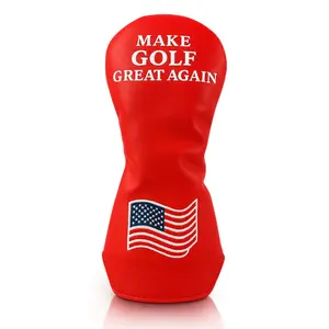 Make Golf Great Again Headcover – Curves and Clubs Funny Golf Club Cover – Trump Golf Head Cover – Trump Driver Headcover – Golf Club Covers – Donald Trump Golf Club Head Covers – Trump Golf Club Head Covers – Trump Head Cover