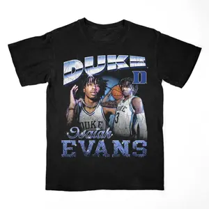 Isaiah Evans Duke Basketball Player Graphic T-Shirt, Soft Men's Tops