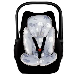 Infant Car Seat Head Support, Soft Baby Carseat Head & Body Support, Elephant Baby Car Seat Insert Cushion for Newborn Boys