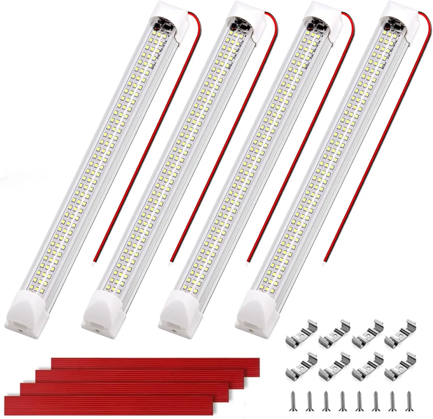 4 Pack 12V 108 LED RV Ceiling Dome Light, Super Bright Interior Lighting for Camper, Trailer, Van & Boat