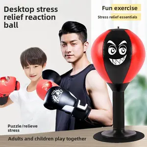 Children's Desktop Speed Ball Stress Relief Ball for Stress Relief and Venting, Height Adjustable Stand, Heavy Punching Bag Machine Work Trainer