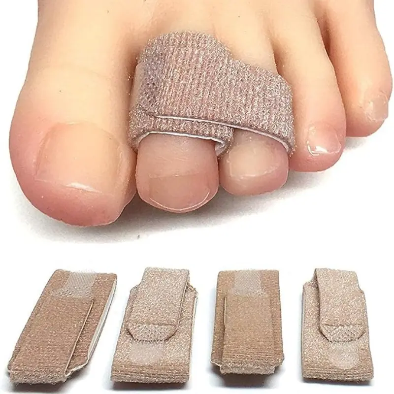 Women & Men Hammer Toe Corrector, Reusable Fabric Wrap, Broken Toe Protection, Buffer Toe Splint, Straightening Device, Correction, Foot Care, 4 Pack (osfm, ), Foot Care Products