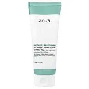 Anua Heartleaf Succinic Moisture Cleansing Foam, 5.07 fl oz (150 ml)