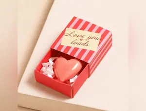 Tiny Matchbox Ceramic Token: Heart