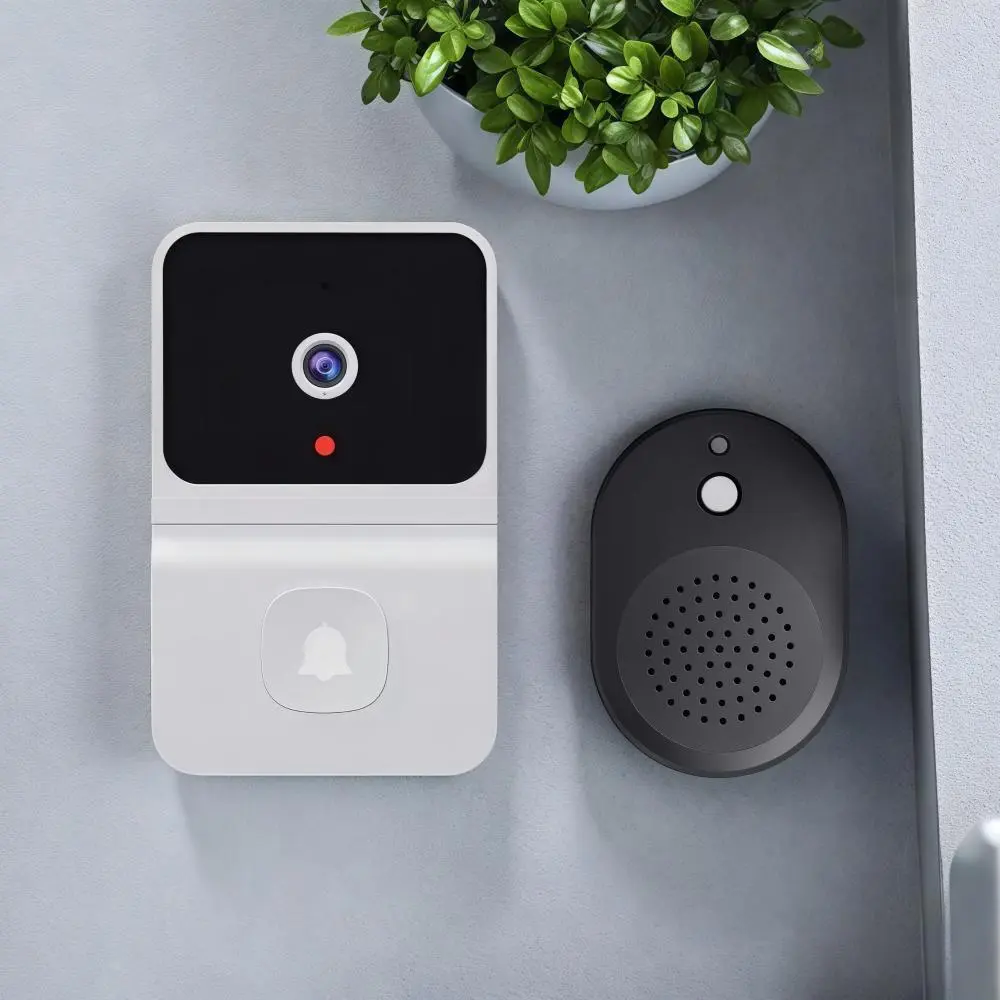 Wireless Smart Doorbell Camera, Rechargeable Security Doorbell Camera with HD Video, Night Vision & Voice Changing, Smart Home Security System Monitoring, Doorbellcamera, Intercom