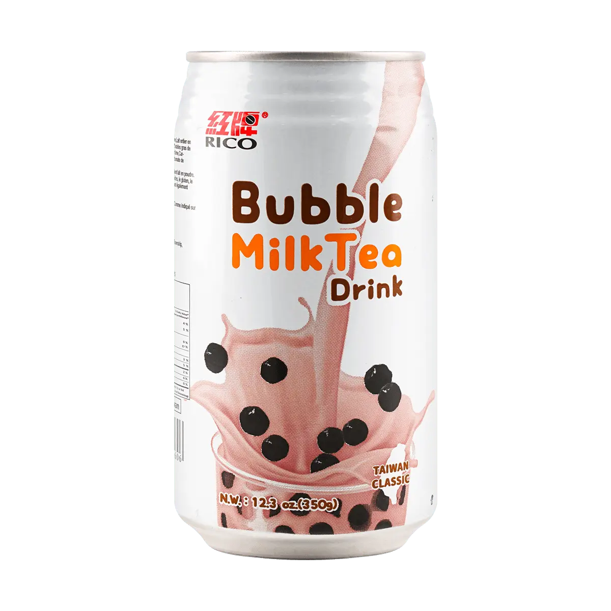 RICO Original Bubble Tea Drink - Authentic Taiwanese Pearl Milk Tea, 350ml Ready-to-Drink Boba Beverage