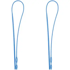 2 count Plastic Flexible Drawstring Threader,58.2cm/23in Hoodie String Threader Drawstring Replacement Quick & Easy Drawstring Threader Tool for Sweatpants,Jackets,Swim Trunks,Shorts(Blue)