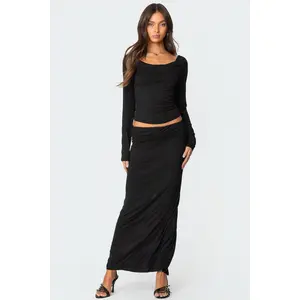 Johanna Fold Over Maxi Skirt