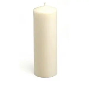 212 MAIN Solid Ivory Cotton Wax Pillar Candles (Wax Tower Candles) - 3x9 in, 12-Piece Bulk Compression Mold Case, Drip-Resistant, Smokeless Wick, 90-Hour Burn Time, Boxed for Camping & Hiking Lights, Decoration Items, Wax Tower Candle