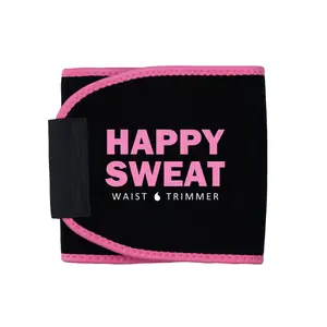 Trainer for Women and Men - Sweat Band Waist Trainer Belt for High Intensity Training and Gym Workouts, 5 Adjustable Sizes - Black/Pink