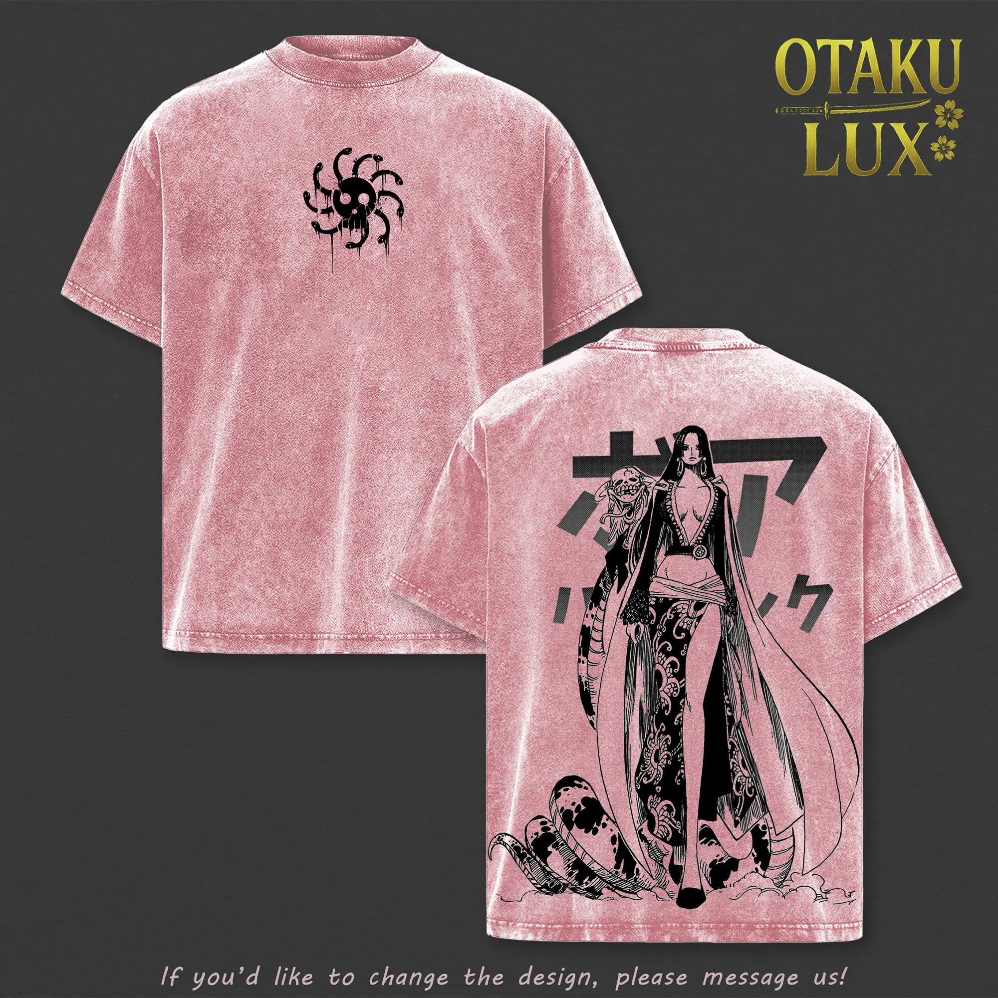 Boa Hancock Kuja Pirates Empress One Piece Vintage Washed T-Shirt Snake Princess Anime Graphic Tee Amazon Lily Aesthetic Y2K Streetwear Oversized Heavy Cotton Haki Queen Feminine Pirate Power Shirt
