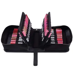Lipstick Organizer Portable Lipstick Bag Travel Makeup Bag Cosmetic Case Large Capacity Lipstick Carrying Case Makeup Artist Lip Gloss Storage Bag