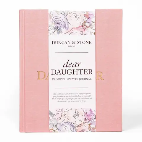 DUNCAN & STONE PAPER CO Classic Devotional Journal for Dear Daughter, Childhood Prayer Journal with Guided Prompts for Milestones Tracking