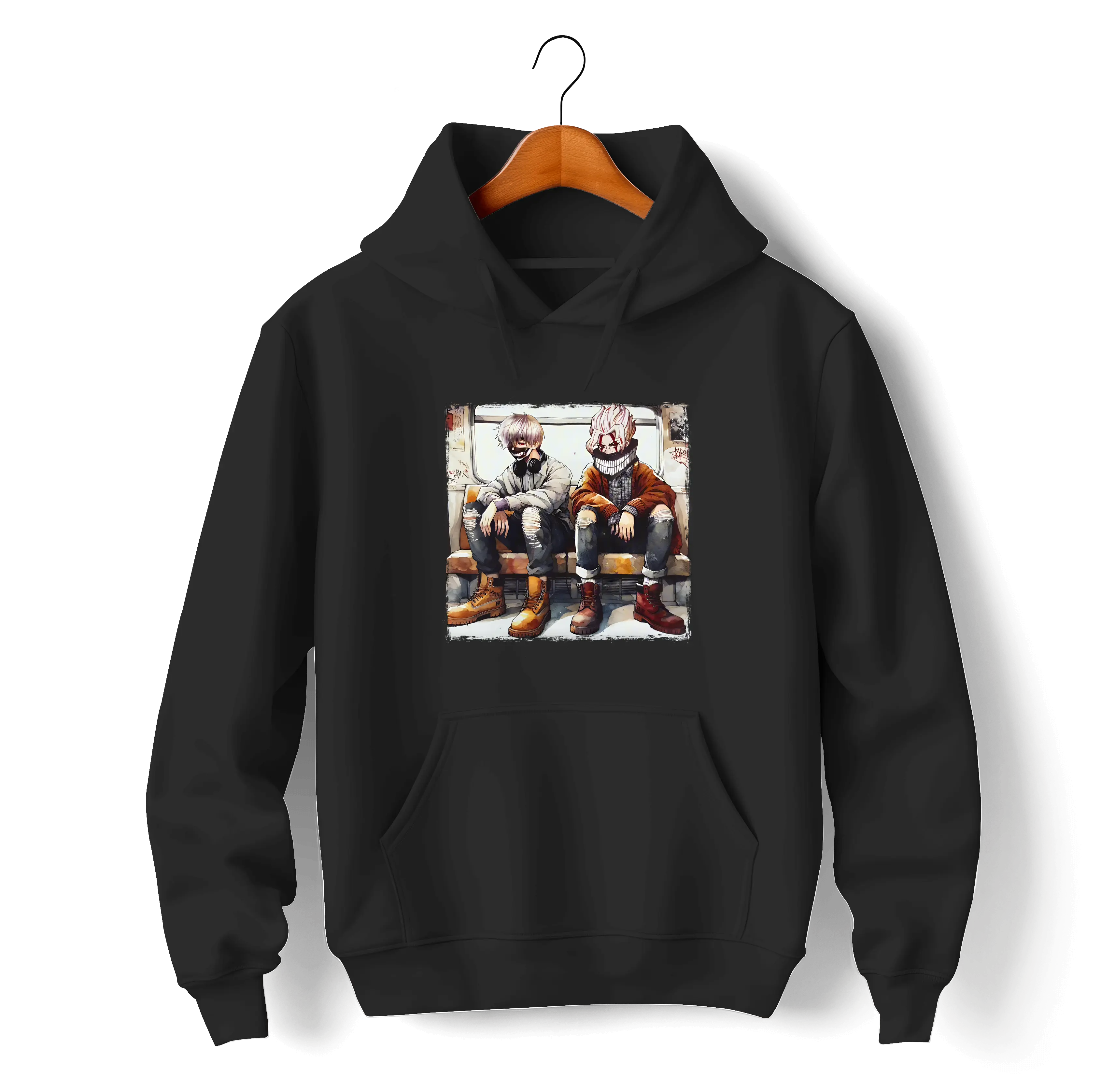 Kaneki x Okarun Characters Sweatshirt Gift For Fans, Anime T-shirt Sweatshirt Hoodie Cotton Menswear