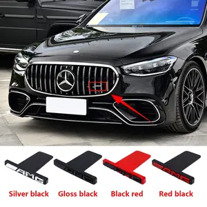 Amg Car Grille Emblem, Durable High-Quality Decoration Accessory, Sporty Style Car Modification Part for A-Class C-Class E-Class G-Class, Car Stickers, Vehicle Decoration, Car Accessories