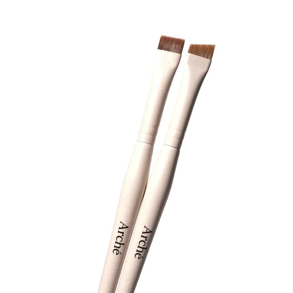 Sculpt & Blend Duo Pack Eyebrow Makeup Brushes Set, 2-Pair Synthetic Fiber Blending Makeup Brush for Precise Eyebrow Grooming, Crisp Blend