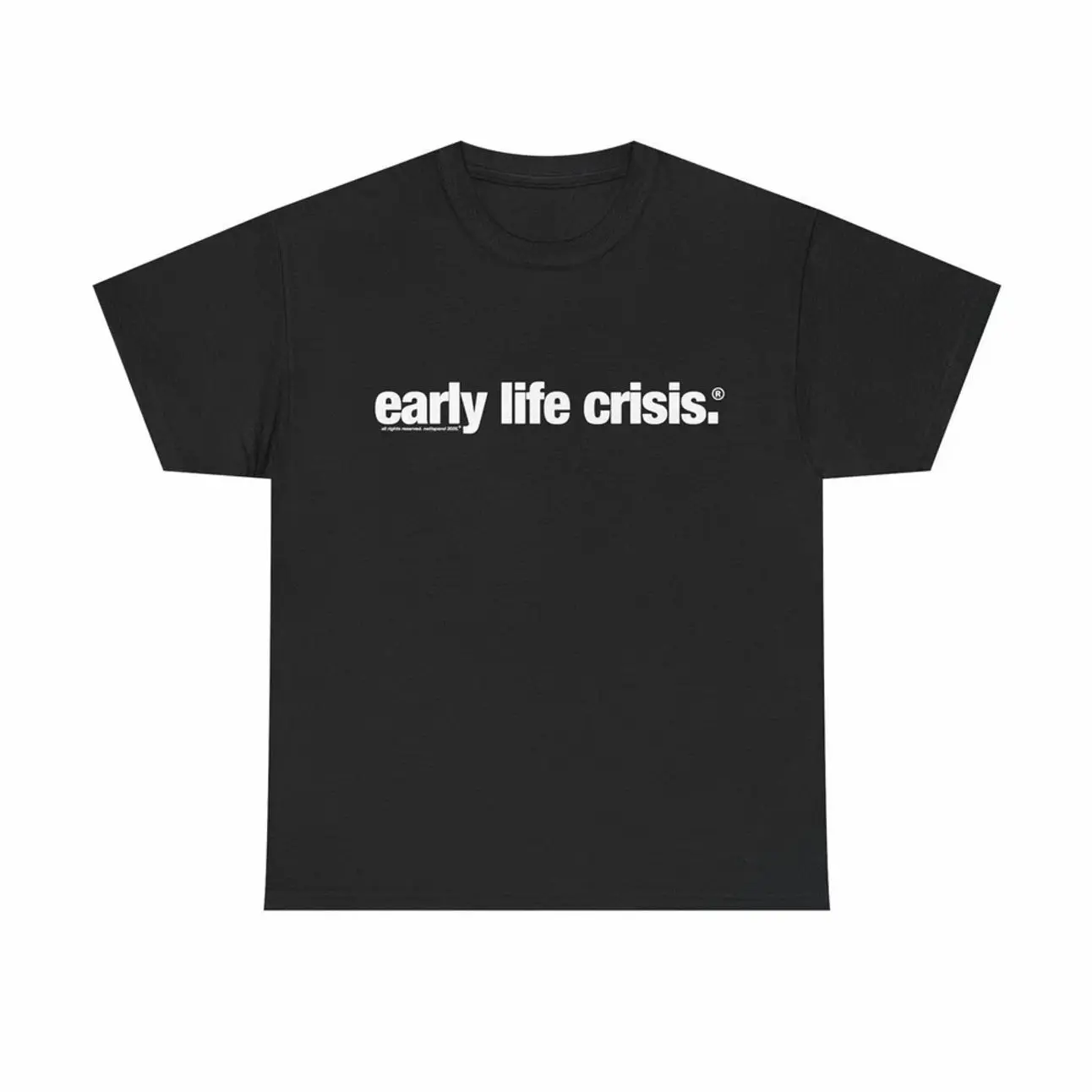 Classic Cotton T-Shirt with Nettspend Early Life Crisis Graphic, Osamason Tour Merch Short Sleeve Casual Top for Men and Women