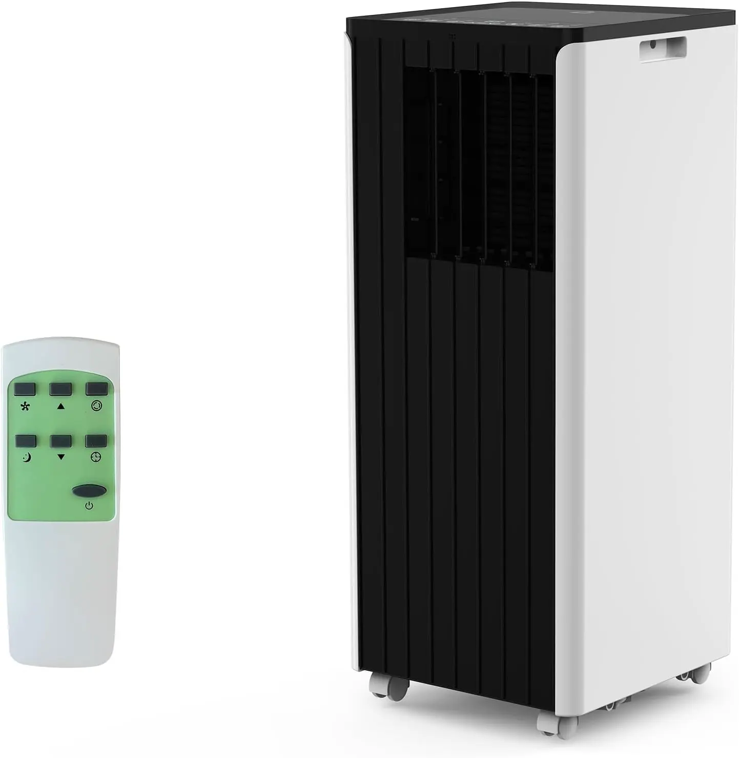 Gaomon 8000 BTU Portable Air Conditioner with Black Top, Eco-Friendly Refrigerant, Exhaust Hose, Remote Control, Dehumidifier, Timer, 3 Adjustable Fan Speeds, Auto Swing, Quiet Energy Saver, Cooling Mode, Easy to Clean for Rooms Up to 350 Sq Ft