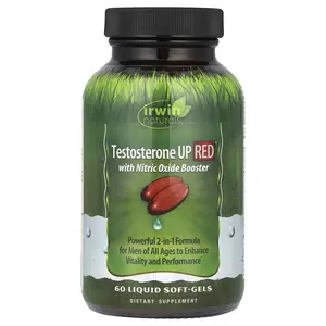 Irwin Naturals Testosterone UP RED® with Nitric Oxide Booster, 60 Liquid Soft-Gels