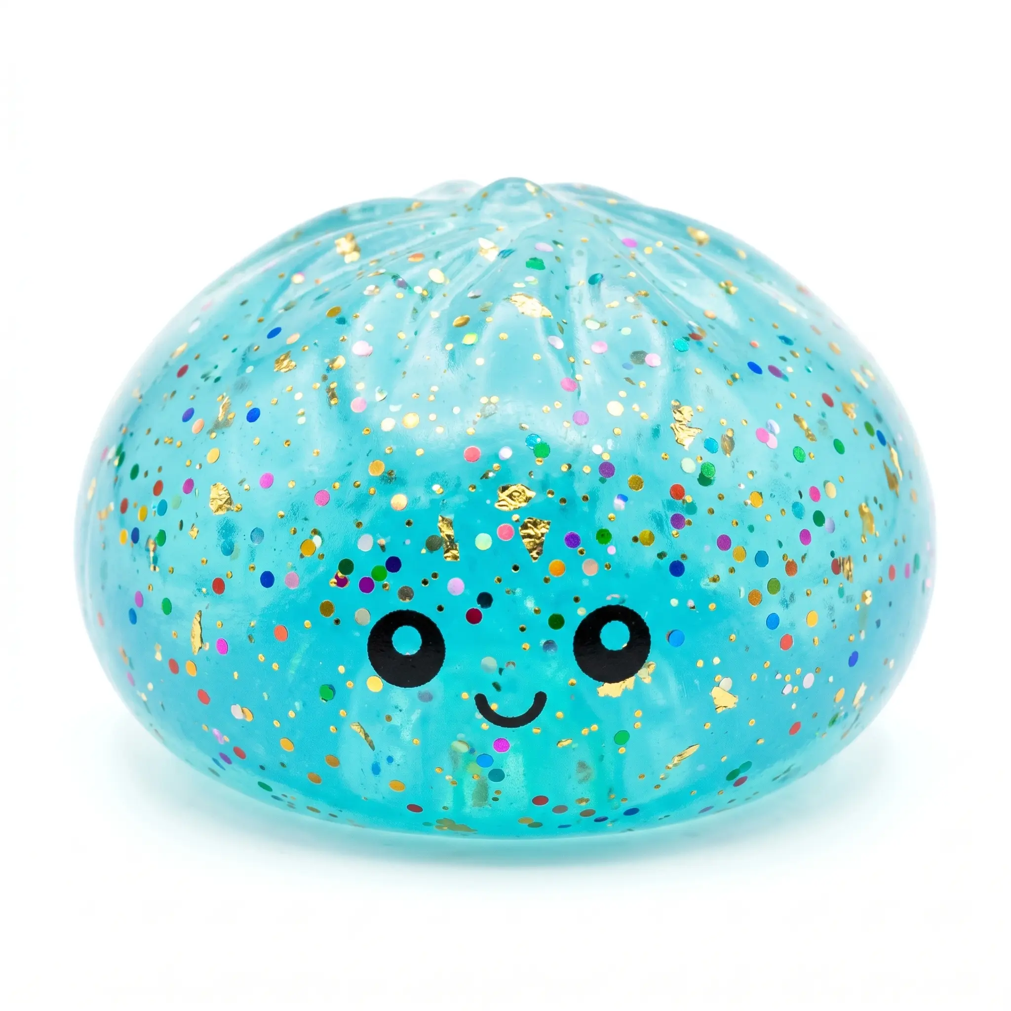 Glow-in-the-Dark Dumplings Squishy Mystery Box - Glitter Rainbow Bun Fidget Toy, Stress Relief ASMR Sensory Gift for Kids, Dumplings Squishy Glitter