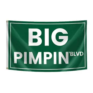 Big Pimpin'blvd Funny Quote 3x5 Feet Flag Banner