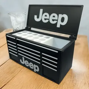 Jeep Workbench Toolbox Pen Holder - Mini Tool Chest Organizer for Desk, Durable 3D-Printed Material, Ideal for Mechanics, Woodworkers, and DIYers