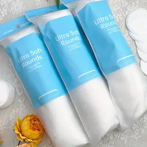 600 Pcs Disposable Thickened Round Makeup Remover Pads,Facial Cleansing Puffs,Ultra Soft, Dual-Use (Dry & Wet), Suitable for Facial & Eye Cleaning, Toner Application, Nail Polish Removal, 6*6cm, 100 Pcs Per Pack