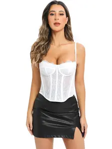 Sexy Lace Corset Top for Women - Waist Trainer Bustier, Backless Bralette, Slim Fit Short Style