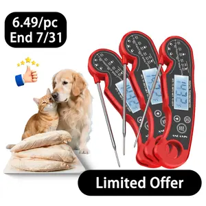 Magnetic Meat Thermometer,3s-Instant Read Digital with Ambidextrous Backlight and IP67 Waterproof for Kitchen and Outside,BBQ,Turkey,Candy,Liquids,Beef Halloween Gift for Pet,Women Grill Gifts for Men Him Dad Birthday Measuring Kitchenware Utensils