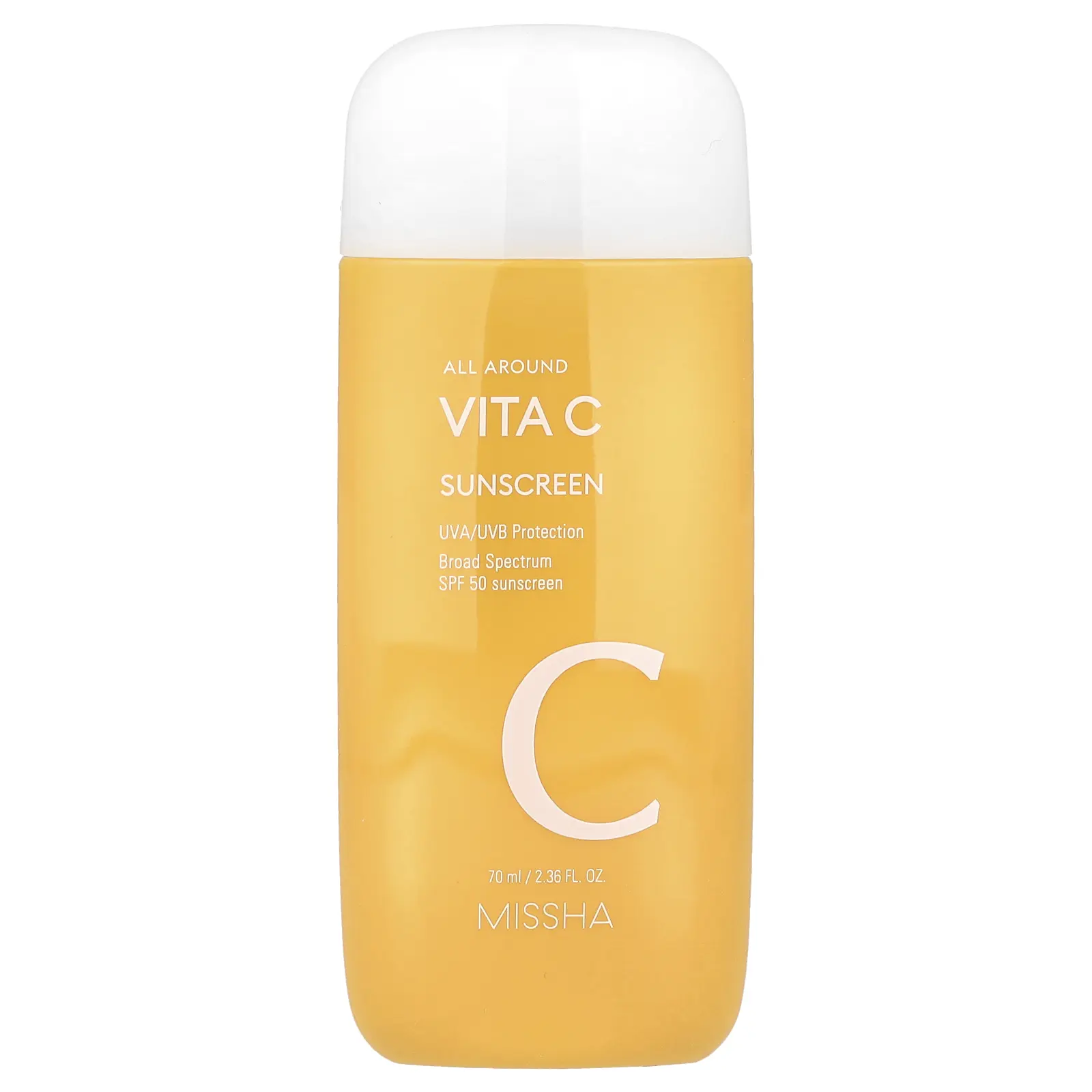 Missha All Around Vita C Sunscreen, SPF 50, 2.36 fl oz (70 ml)