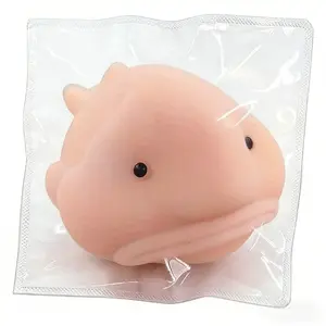 Two uniquely ugly fish, super soft, highly elastic, slow-rebound stress-relief toys, realistic round fish-shaped squeeze balls, a magical tool for releasing emotions for children and adults, a small stress-relief ornament for office desks