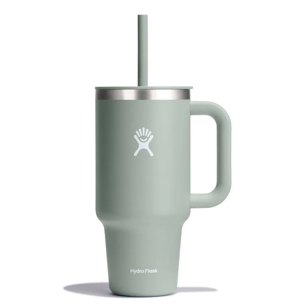 Hydro Flask 32oz All Around Travel Straw Tumbler - Agave: Double-Wall BPA-Free Spillproof
