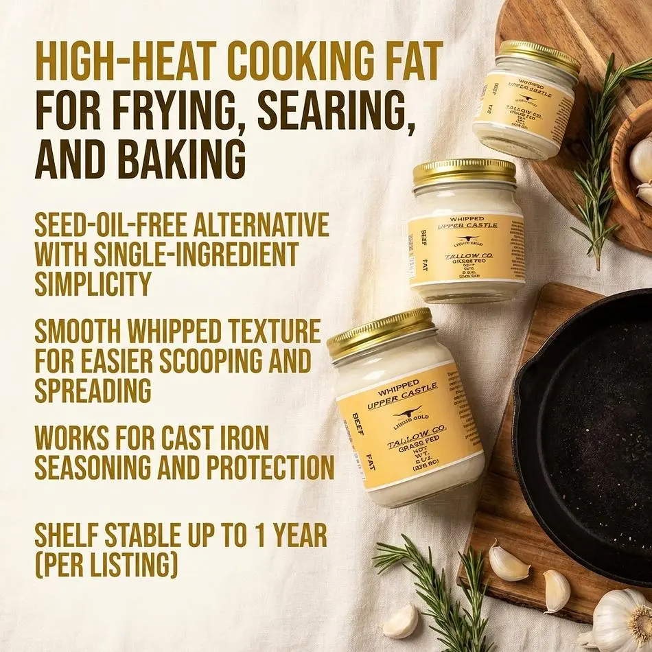 Whipped Grass-Fed Beef Tallow Ritual 3-Pack, 8 oz Jars