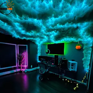 Smart RGB Cloud Light 8m, Music Sync Thunderstorm Effect, Halloween Christmas New Year Party Decor, Game Room Living Room Bedroom Essential, Led Ambient Light, Music Sync Lights