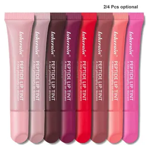Peptide Tinted Moisturizing Lip Balm, Plumping Lip Tint Lip Gloss, Glossy Lip Plumper, Dewy Lip Makeup, Hydrating Lip Moisturizer for Soft, Hydrated Lips, 8 Shades Available, Daily Lip Care Products, Hydrating Lipgloss, Peptide Lip Tints