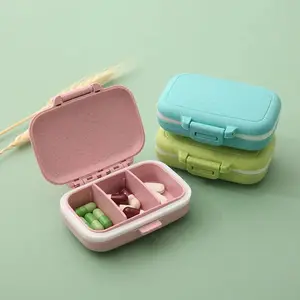 1pc Mini Portable Pills Organizer Case, 3 Grids Pill Box Tablet Storage Container, Weekly Medicine Pill's Box Pill Case, Supplement Organizer, Vitamin Organizer