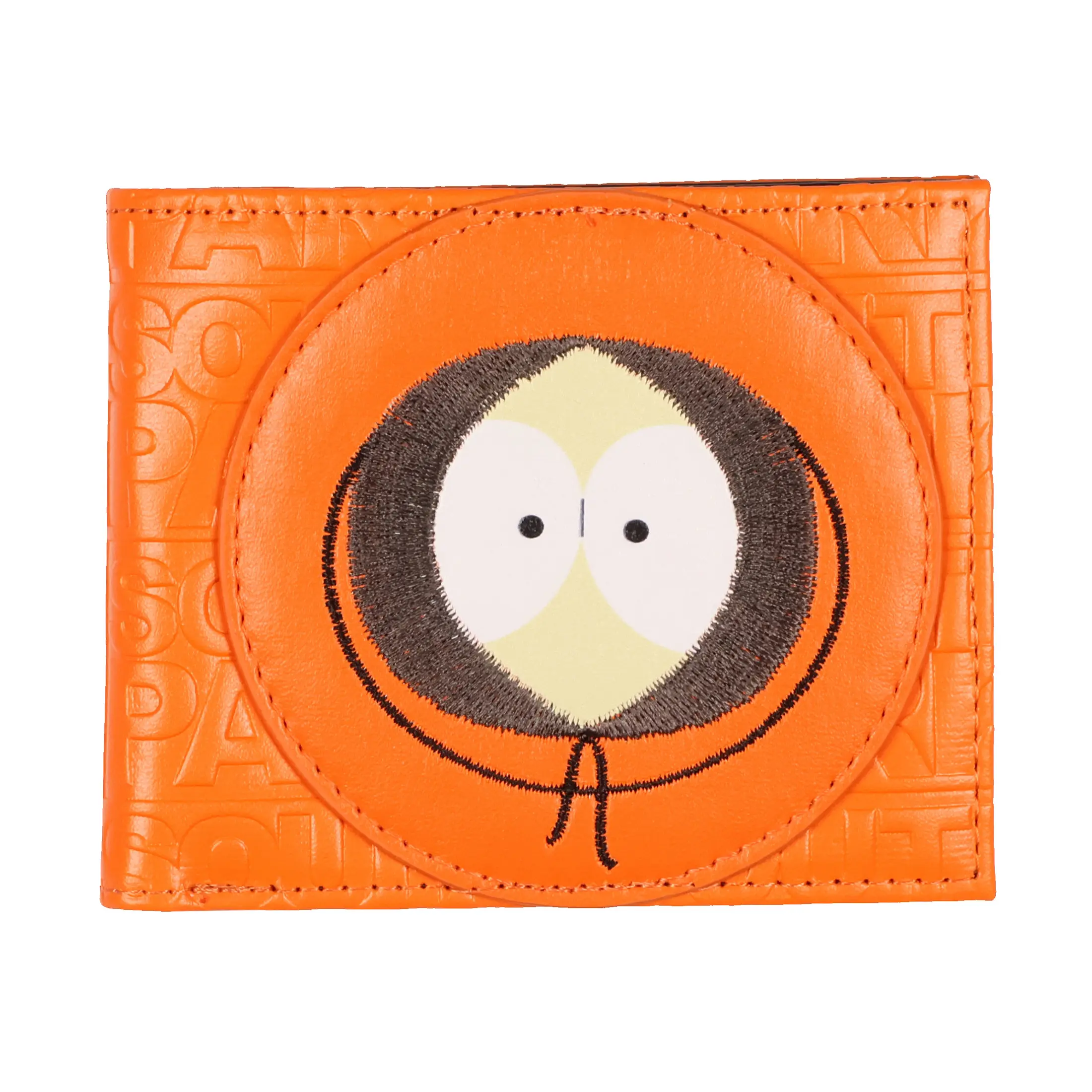 PJammy Men's South Park Branded Bifold Wallet - Allover Embossed, Embroidered Kenny Face Design Billfold, Stylish Mens Bifold Option for Branded Wallet Seekers, Stylish Wallet
