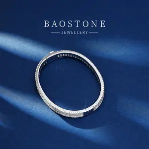 BAOSTONE Lab Created Artificial Gemstone 925 Silver Bracelet-Beaded-#S99