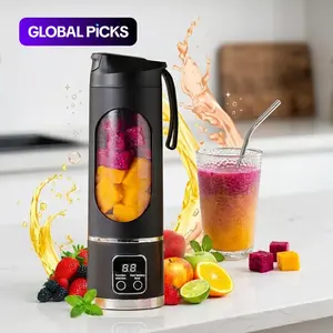 Portable 15.22oz USB Rechargeable Personal Blender, Smoothie Maker with LED Display, Durable ABS Material, Perfect for Smoothies & Juices, Home Kitchen Essential, USB Rechargeable Blenders #GLOBAL PICKS