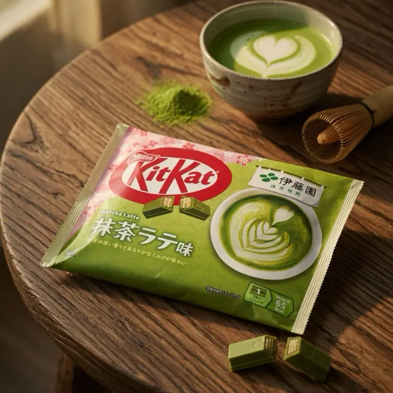 KitKat Earthy Matcha Chocolate Sticks, Dessert Treat, Ideal for Matcha Enthusiasts & Kit Kat Lovers (Food & Beverages, Snacks, Chocolate Category)