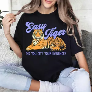English Teacher Shirt, ELA Cite Your Evidence T-shirt, Grammar Punctuation Shirt, Funny Gift for English Teacher, Easy Tiger