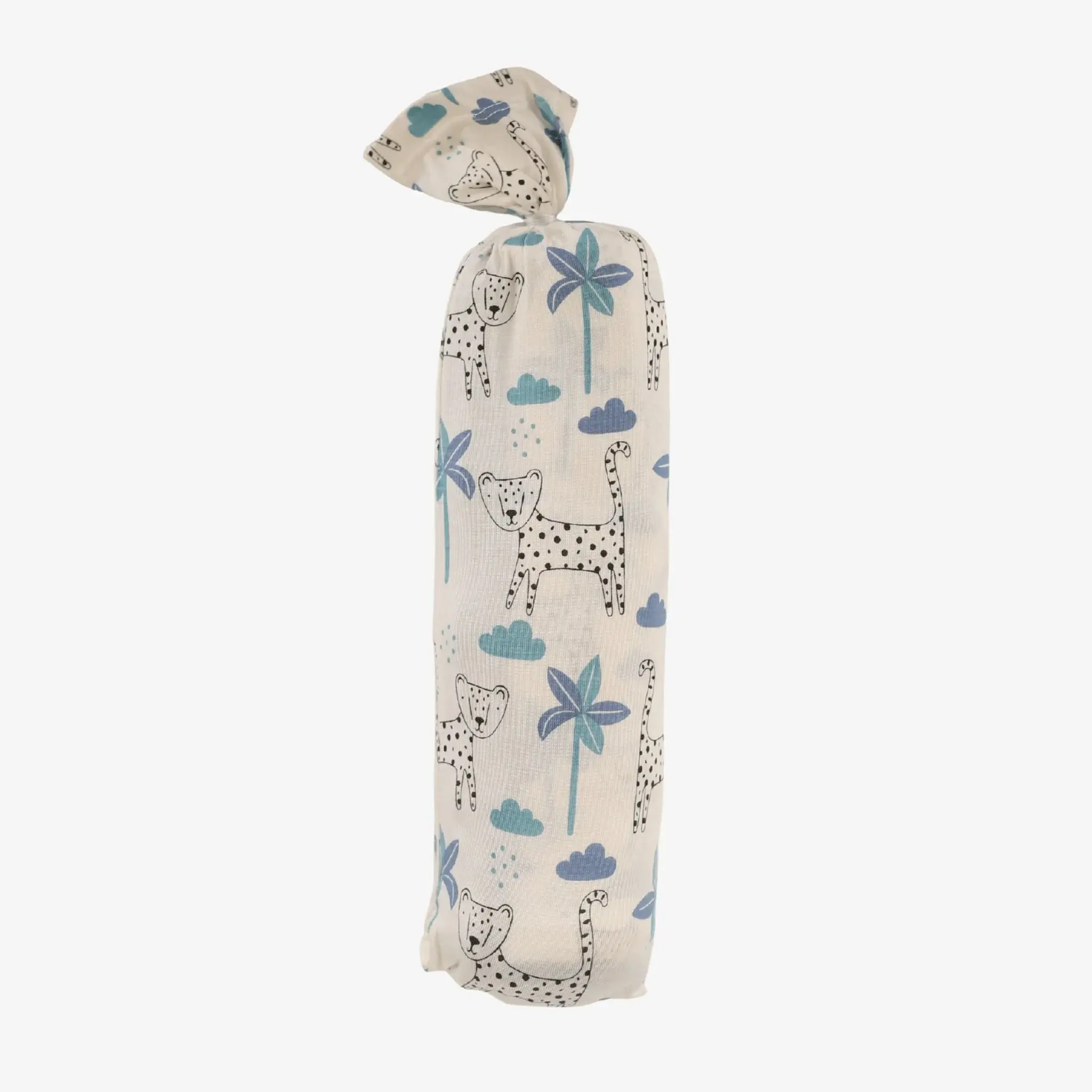 Cheetah White Swaddle Ultra Soft Lenzing MicroModal Baby Blanket Multi-Use Swaddle, Stroller Cover, Nursing Cover-Up, Snuggle Blanket, Lightweight Square 45 x 45 Inches