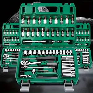Hot53 piece set of car repair kit tools, car repair machine repair quick ratchet wrench, and car repair tools-2024