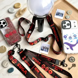 Kpop Lightstick Strap Fanmade Layard Support Model Phone Lanyard Adjustable Durable Lightweight with Random Stickers Concert Tour Accessories Cute Gift for Fans
