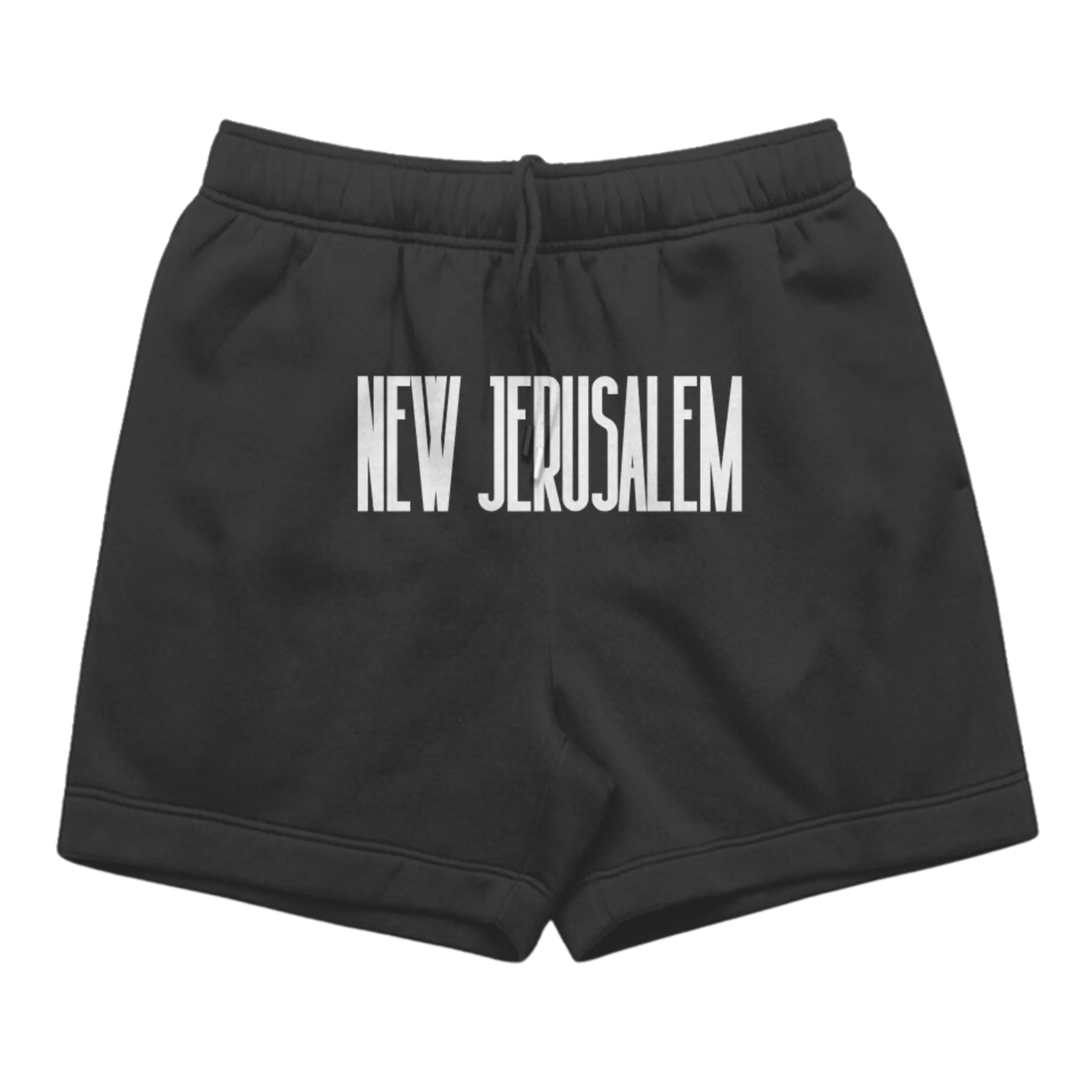 UNISEX ESSENTIALS NEW JERUSALEM TRACK SHORTS - PYREX BLACK