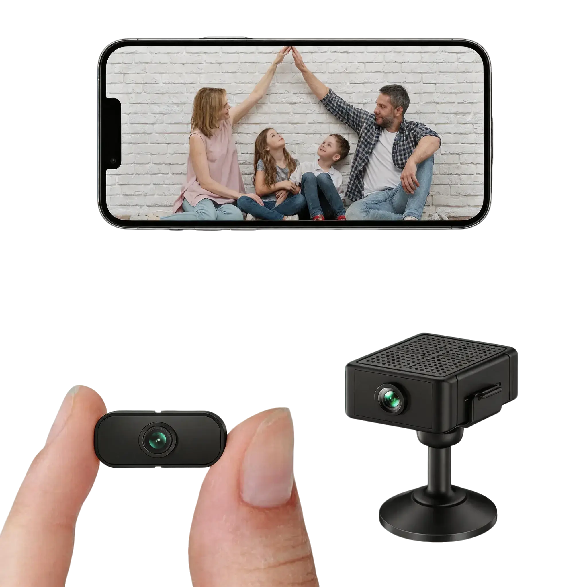 Mini WIFI Surveillance Camera: 2K HD, Night Vision, 3h Battery/USB Power, 16G Card, iOS/Android APP smart ai motion detection summerwins