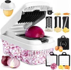 Vegetable Chopper,12-in-1 Multifunctional Food Chopper,Professional Onion Chopper with 7 Blades,Vegetable Cutter