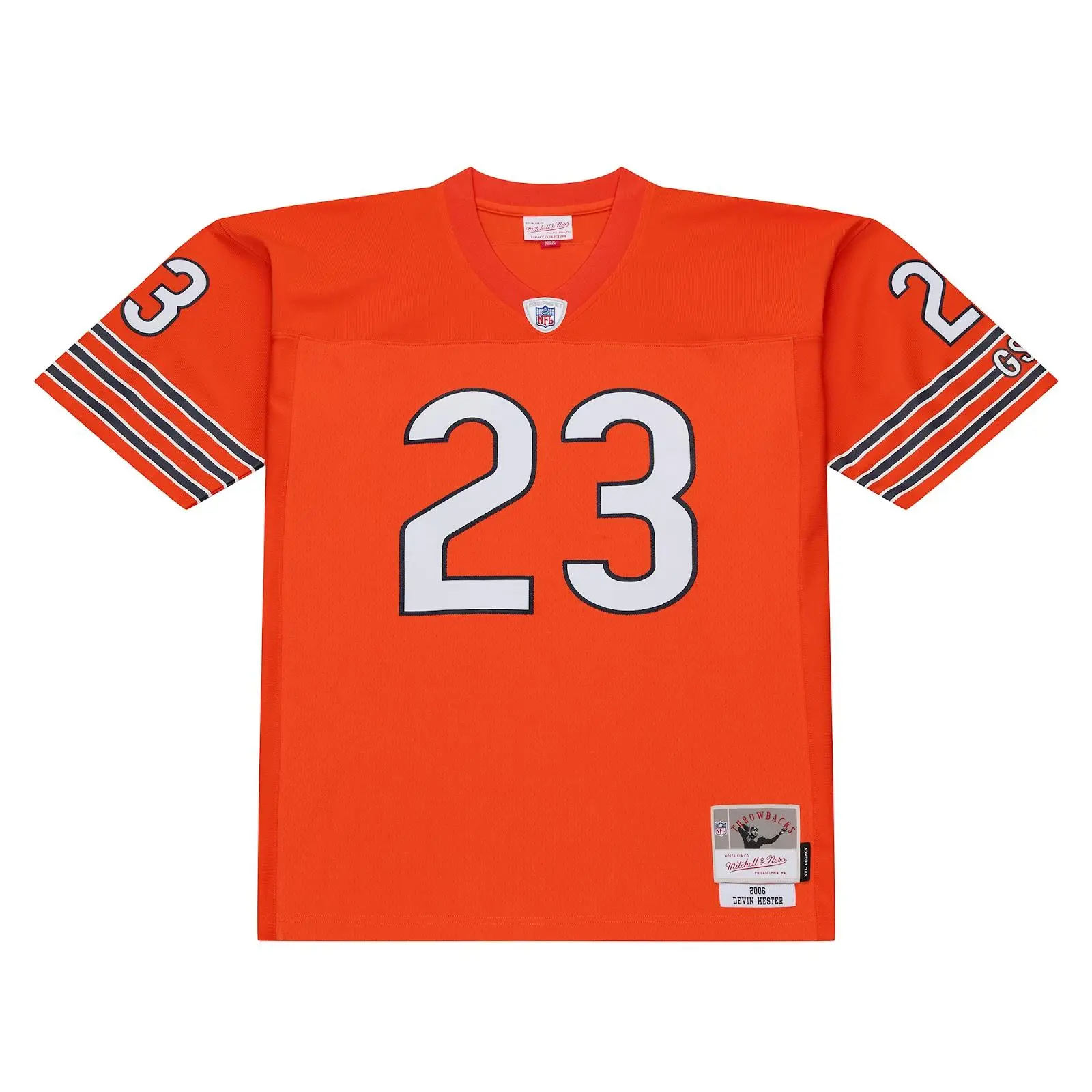 Devin Hester Chicago Bears 2006 Orange Alternate Legacy Jersey NFL Throwback Mitchell & Ness Devin Hester Chicago Bears 2006 Orange Alternate Legacy Jersey NFL Throwback Mitchell & Ness
