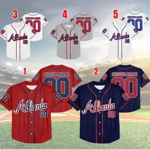 Custom Atlanta Baseball Jersey, Atlanta Baseball Jersey, Atlanta Jersey Shirt , Atlanta For Men Women Youth And Kids