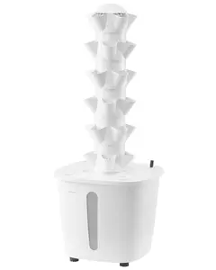 Hydroponic Growing System with 30 Pods, Indoor Smart Tower Garden Kit, Automated Water Pump, Stackable Vertical Grow Tower for Herbs and Vegetables, Includes LED Grow Light and Easy Assembly